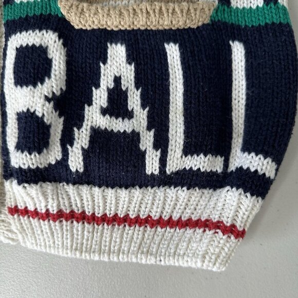 Vintage Design Options Knit Ugly Sweater Vest Small Baseball Players - Picture 10 of 10